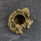 Фигурное кашпо "Дракон" старое золото, 10х11х7см - Фото 5