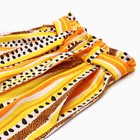 Комплект для девочки, цвет светло-бежевый/чёрный/оранжевый, рост 128 см - фото 43742997