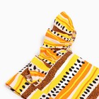 Комплект для девочки, цвет светло-бежевый/чёрный/оранжевый, рост 128 см - фото 43742993