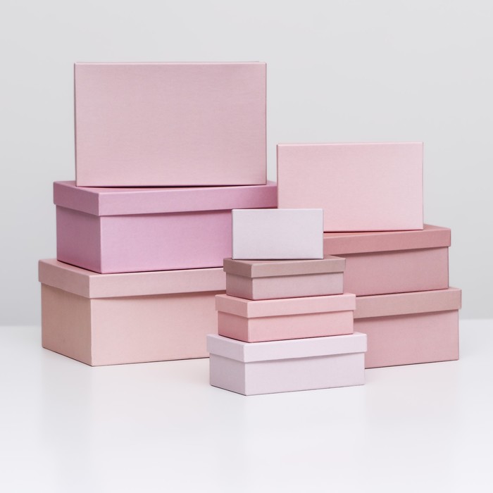 Набор подарочных коробок 10 в 1 «Пудра», 30.5×20×13 - 12×6.5×4 см - Фото 1