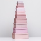 Набор подарочных коробок 10 в 1 «Пудра», 30.5×20×13 - 12×6.5×4 см - Фото 4