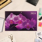 Календарь квартальный трио "Орхидея" 2024 год, тиснение, лак, плотный картон, 34х84см - Фото 2