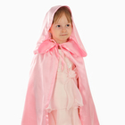 Карнавальный плащ детский, атлас, цвет розовый, длина 85 см - Фото 2
