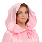 Карнавальный плащ взрослый, длина 120 см, атлас, розовый - Фото 2