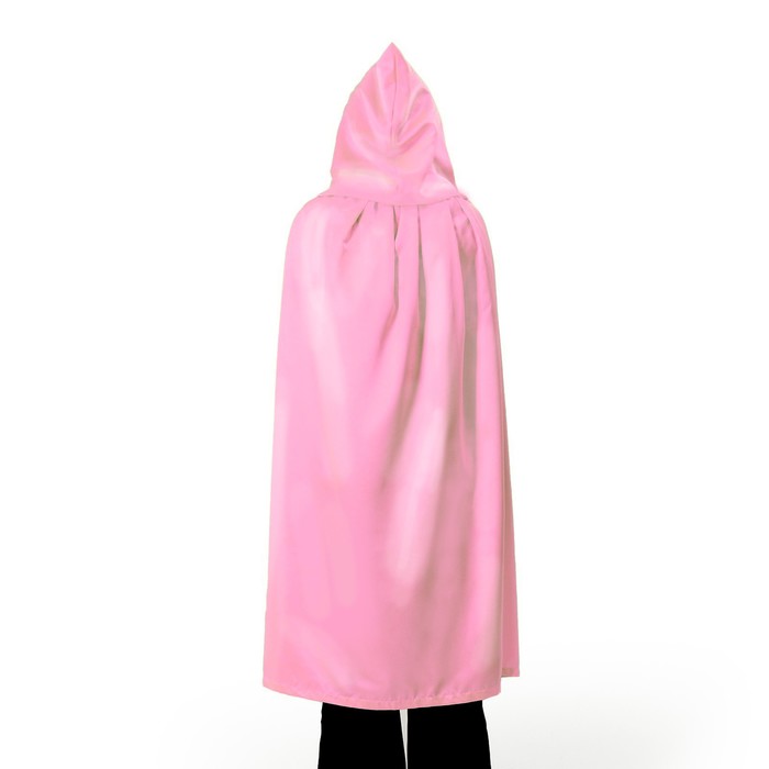 Карнавальный плащ взрослый, атлас, цвет розовый, длина 120см - фото 1926711835