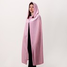 Карнавальный плащ взрослый, плюш, цвет, длина 120 см, розовый - Фото 1