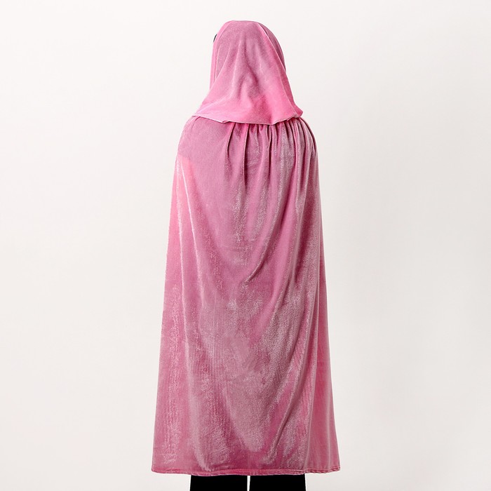 Карнавальный плащ взрослый, плюш, цвет розовый, длина 115 см - фото 1907738080