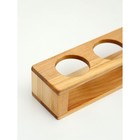 Подставка для специй на 3 ёмкости, 24×7×5,5 см, берёза - фото 25389208