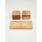 Набор для специй Adelica, 2 банки с крышкой на деревянной подставке, пропитан маслом, 20×10×1.8 см, берёза - Фото 4