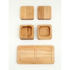 Набор для специй Adelica, 2 банки с крышкой на деревянной подставке, пропитан маслом, 20×10×1.8 см, берёза - Фото 5