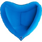 Шар фольгированный 9" «Сердце синее», мини-фигура - фото 319531739