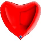 Шар фольгированный 9" «Сердце красное», мини-фигура - фото 10563563