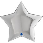 Шар фольгированный 9" «Звезда серебряная», мини-фигура - фото 319531751
