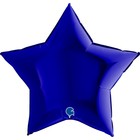 Шар фольгированный 9" «Звезда тёмно-синия», мини-фигура - фото 319531753