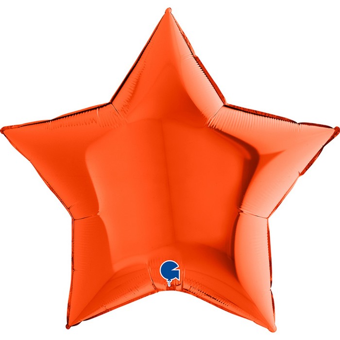 Шар фольгированный 9" «Звезда оранжевая», мини-фигура - Фото 1