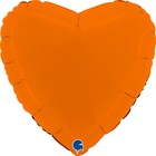 Шар фольгированный 18" «Оранжевый сатин», сердце - фото 10563591