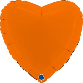 Шар фольгированный 18" «Оранжевый сатин», сердце