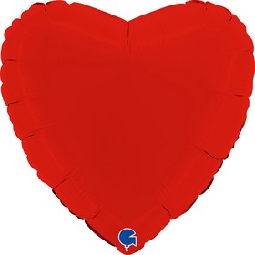 Шар фольгированный 18" «Красный сатин», сердце