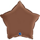 Шар фольгированный 18" «Шоколадный сатин», звезда - фото 319531797