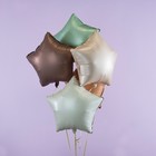 Шар фольгированный 18" «Шоколадный сатин», звезда (комплект 5 шт) - фото 22285610