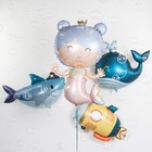 Шар фольгированный 26" «Счастливый кит», фигура - фото 24499157