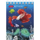 Блокнот А7, 40 листов на гребне "Подводный мир",обложка мелованный картон - Фото 5