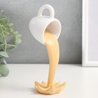 Фигурка полистоун «Белая чашка с молоком: брызги», 15×5.5×8 см - фото 27190603
