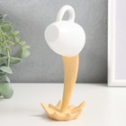 Фигурка полистоун «Белая чашка с молоком: брызги», 15×5.5×8 см - фото 27190604