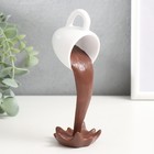 Фигурка полистоун «Белая чашка кофе с молоком - брызги», 15×5.5×8 см - фото 27190607