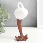 Фигурка полистоун «Белая чашка кофе с молоком - брызги», 15×5.5×8 см - фото 27190609