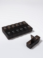 Таблетница - органайзер «Неделька», со съёмными ячейками, английские буквы, утро/вечер, 7 контейнеров по 2 ячейки, чёрная - Фото 2