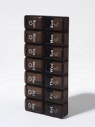 Таблетница - органайзер «Неделька», со съёмными ячейками, английские буквы, утро/вечер, 7 контейнеров по 2 ячейки, чёрная - Фото 6