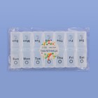 Таблетница - органайзер «Неделька», со съёмными ячейками, утро/вечер, 18.8×9×3 см, 7 контейнеров по 2 ячейки, белая - Фото 9