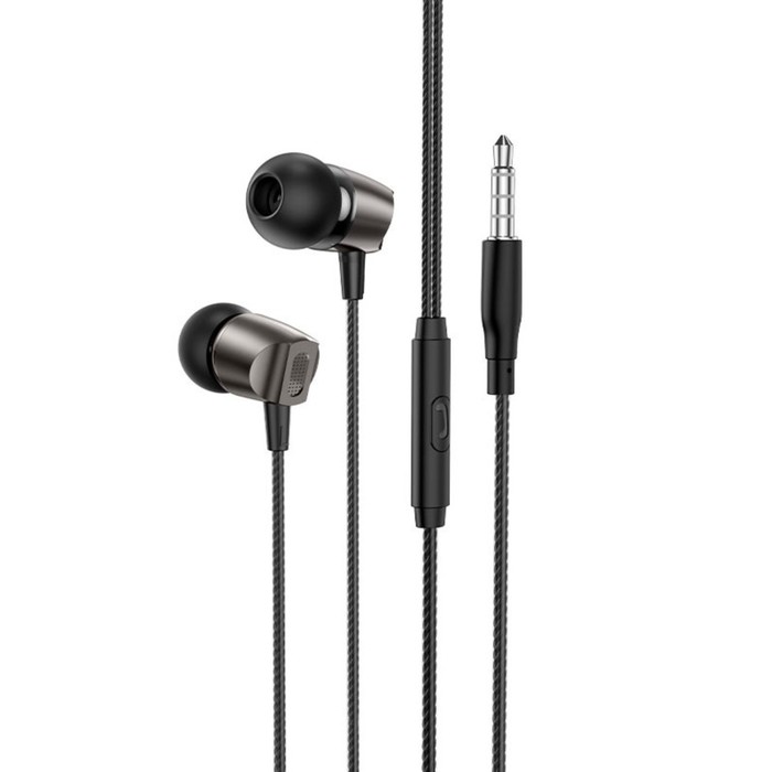 Наушники Borofone BM66 New sound вакуумные микрофон Jack 35 мм кабель 12 м чёрные 21800₽