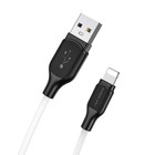 Кабель Borofone BX42, Lightning - USB, 2.4 А, 1 м, TPE оплётка, белый - фото 51463773