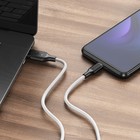 Кабель Borofone BX42, Type-C - USB, 3 А, 1 м, TPE оплётка, белый - фото 51463782