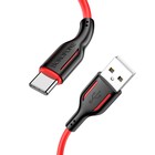 Кабель Borofone BX63, Type-C - USB, 3 А, 1 м, TPE оплётка, чёрный - фото 51463805