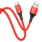 Кабель Borofone BX54, microUSB - USB, 2.4 А, 1 м, нейлоновая оплётка, красный - фото 51463840