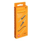Кабель аудио AUX Borofone BL6, Jack 3.5 мм(m)-Jack 3.5 мм(m), TPE оплётка, 1 м, жёлтый - Фото 5