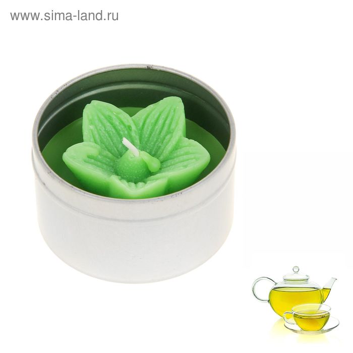 Свеча восковая в банке "Теплые чувства", аромат зеленый чай - Фото 1
