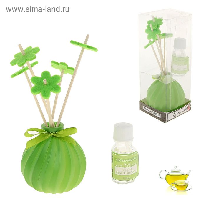 Подарочный набор с аромамаслом "Грация" 10 мл, аромат зелёный чай - Фото 1