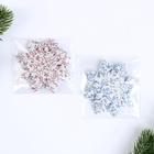 Новогодний декор «Снежинки с узором», набор 3 шт, МИКС (комплект 2 шт) - фото 53591074