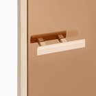 Дверь для бани и сауны "Бронза", размер коробки 170х80 см, липа, 8 мм - Фото 2