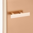 Дверь для бани и сауны "Бронза", размер коробки 170х80 см, матовая, липа, 8 мм - Фото 2