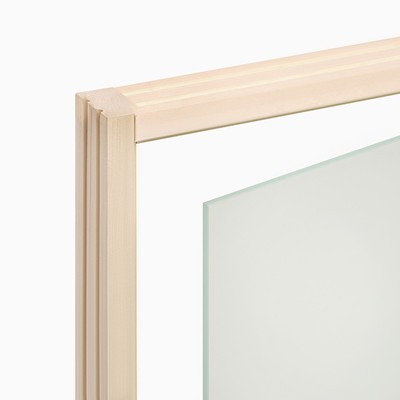 Дверь для бани и сауны «Сатин», 190×70 см по коробке, липа, прозрачное стекло