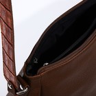 Сумка кросс-боди Медведково на молнии, наружный карман, цвет коричневый - Фото 5