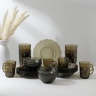 Набор столовый Alta Marea, 30 предметов, стеклянный, дымка - фото 4381367