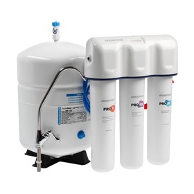 Система для фильтрации воды "Аквафор" OSMO Pro-100-3-А-М, Pro1/Pro100/ProMg, кран,15.6 л/мин