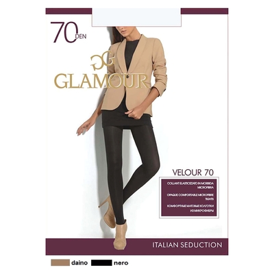 Колготки женские GLAMOUR Velour 70 цвет серый (grafite), р-р 5