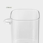 Банка для сыпучих BellaTenero «Эко», 500 мл, 10.5×8.2×10.5 см, с бамбуковой крышкой и ложкой, стекло, прозрачная - Фото 4